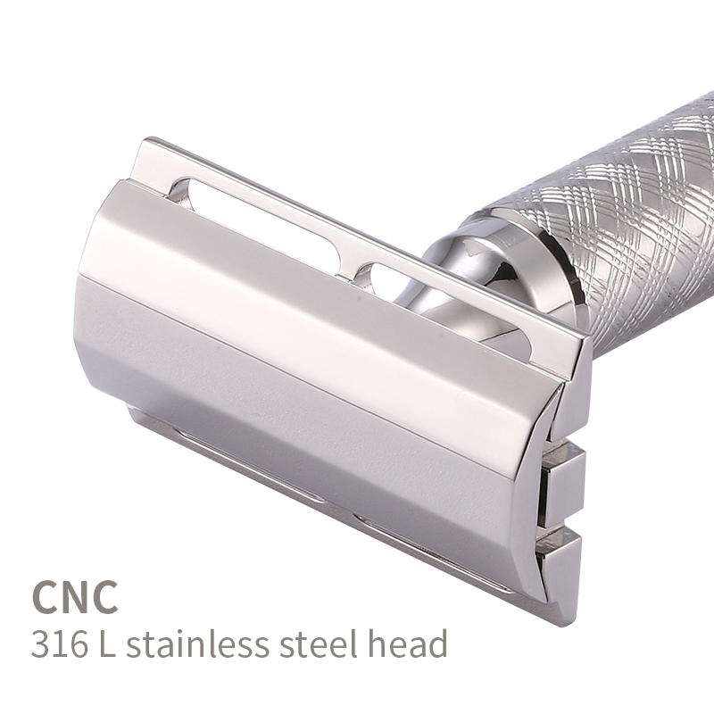 Straight Razor Safety - Głowica goląca CNC ze stali nierdzewnej