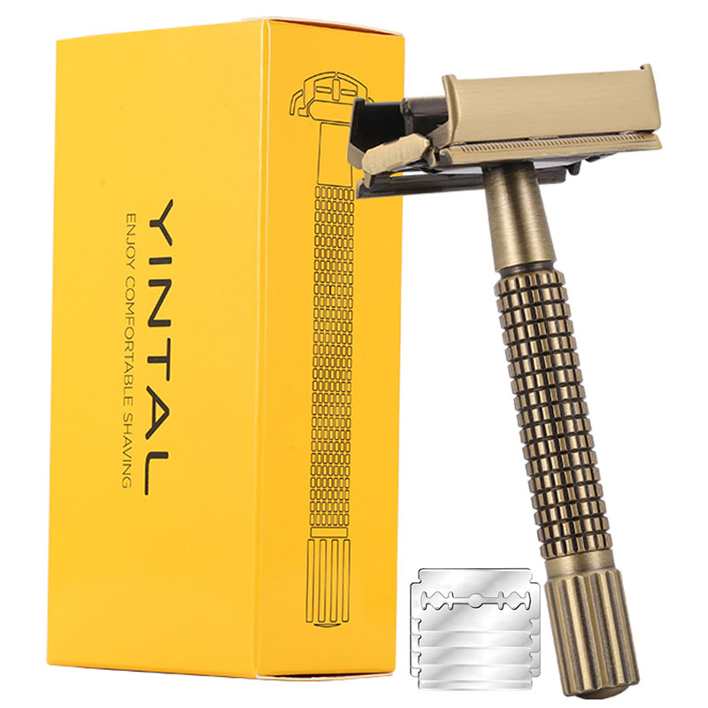 Straight Razor Safety - YINTAL mosiężna maszynka do golenia dla